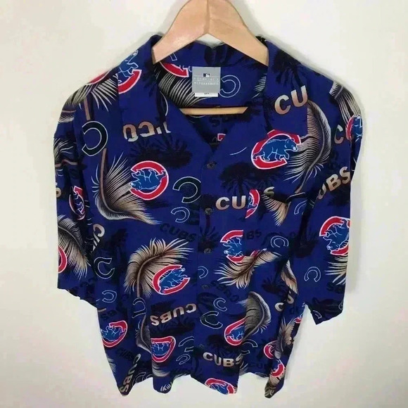 MLB Chicago Cubs Men Medium Button Shirt - Rare - Picture 3 of 7